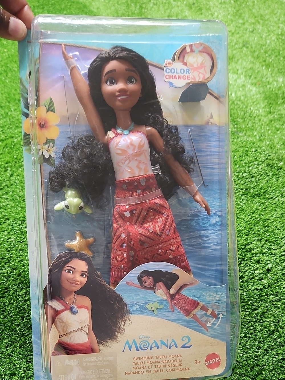 Mattel Disney Moana 2 Doll in Red Outfit with Turquoise Necklace